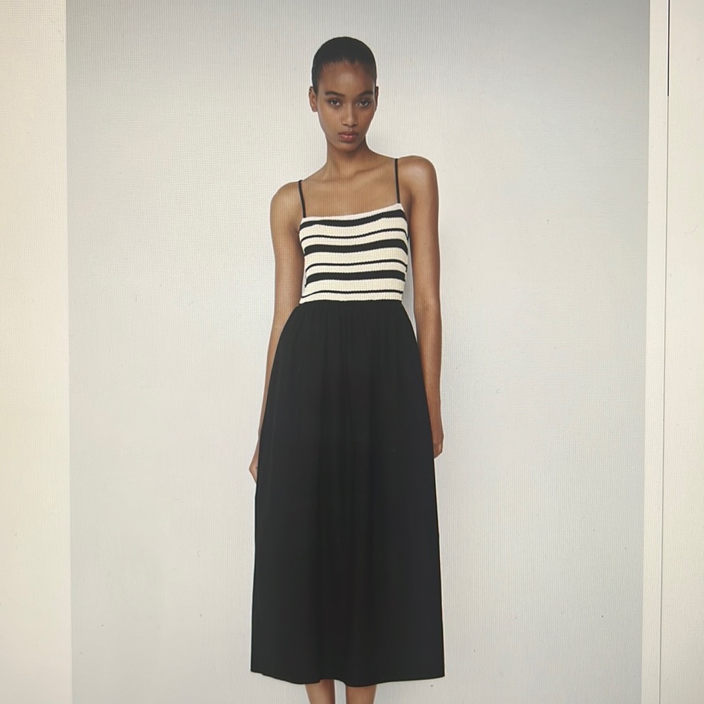 Zara Rustic Dress with a crochet Trim top